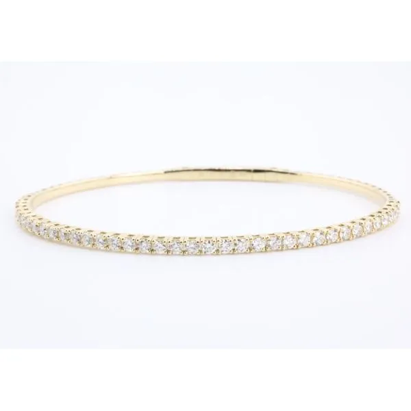 14K Yellow Gold Diamond Flex Bangle Bracelet Puckett's Fine Jewelry Benton, KY