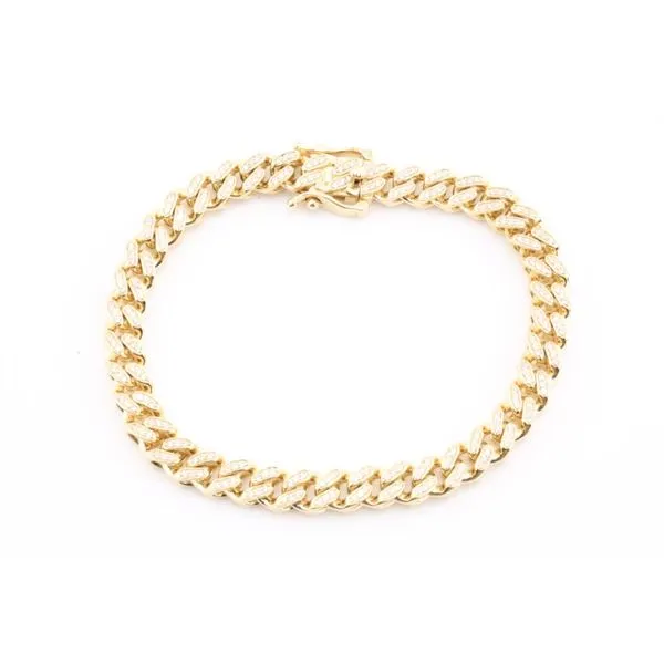 14K Yellow Gold Fancy Link Diamond Bracelet Puckett's Fine Jewelry Benton, KY