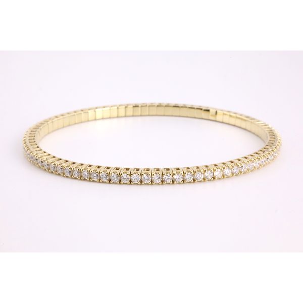 14K Yellow Gold Lab-Grown Diamond Elastic Bracelet – 3.21ctw Puckett's Fine Jewelry Benton, KY