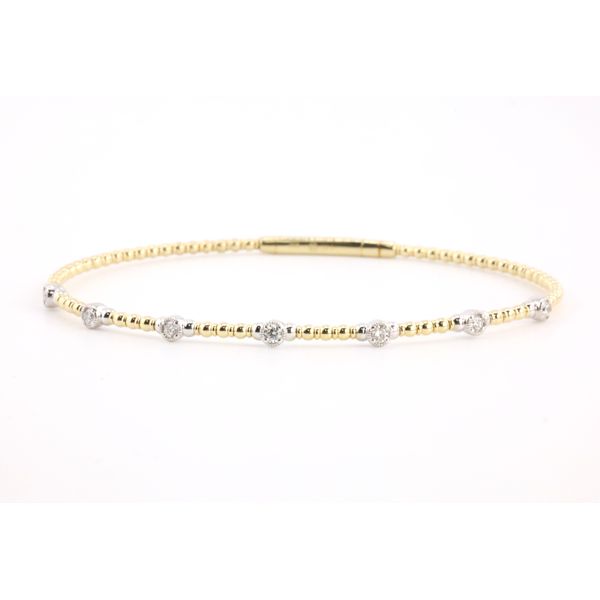 14K Yellow Gold Diamond Flex Bracelet Puckett's Fine Jewelry Benton, KY