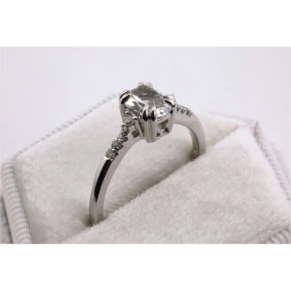 10K White Gold White Sapphire and Diamond Ring Image 2 Puckett's Fine Jewelry Benton, KY