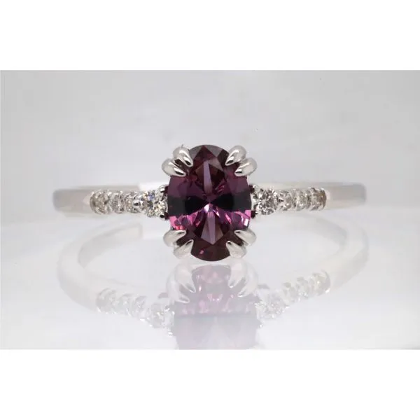 10K White Gold Created Alexandrite and Diamond Ring Puckett's Fine Jewelry Benton, KY