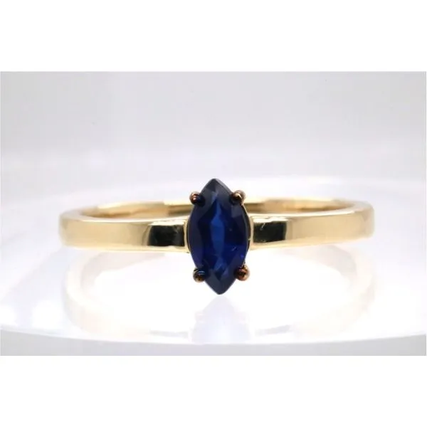 14K Yellow Gold Marquise Sapphire Ring Puckett's Fine Jewelry Benton, KY