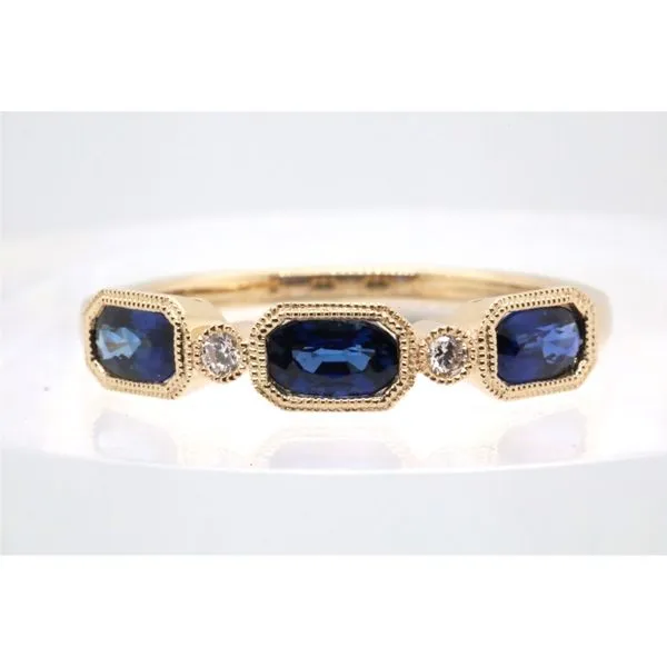 14K Yellow Gold Sapphire and Diamond Ring Puckett's Fine Jewelry Benton, KY
