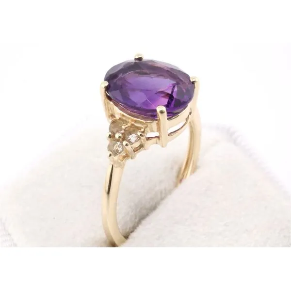 10K Yellow Gold Amethyst Ring Image 2 Puckett's Fine Jewelry Benton, KY