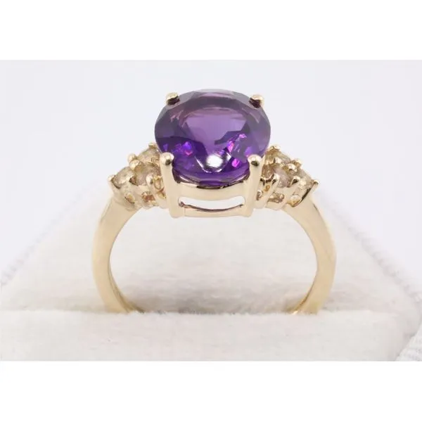 10K Yellow Gold Amethyst Ring Image 3 Puckett's Fine Jewelry Benton, KY