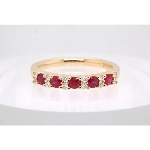 14K Yellow Gold Ruby & Diamond Band Puckett's Fine Jewelry Benton, KY