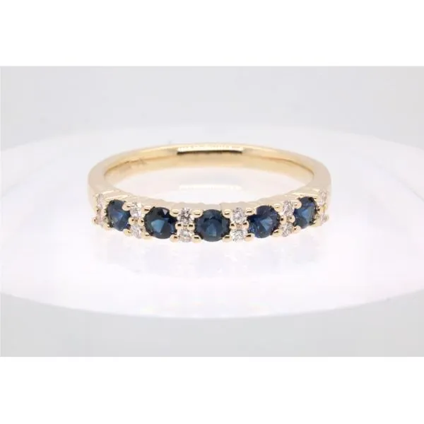 14K Yellow Gold Sapphire and Diamond Band Puckett's Fine Jewelry Benton, KY