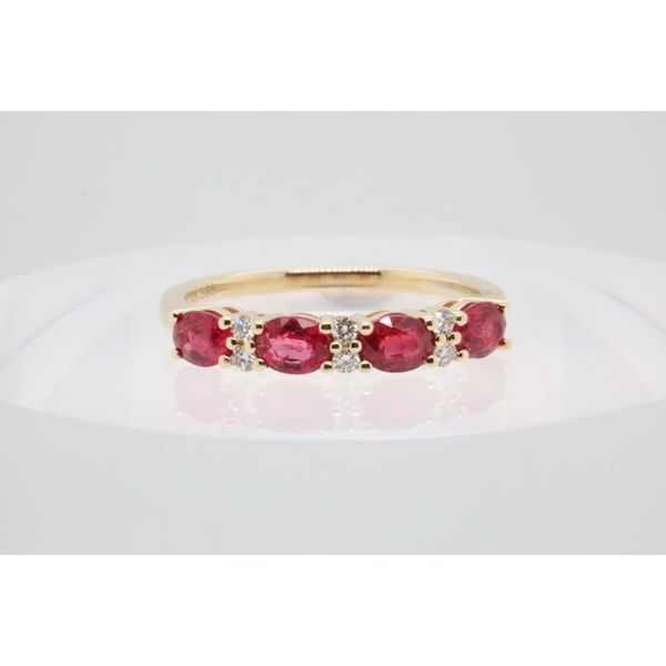 14K Yellow Gold Ruby & Diamond Band Puckett's Fine Jewelry Benton, KY