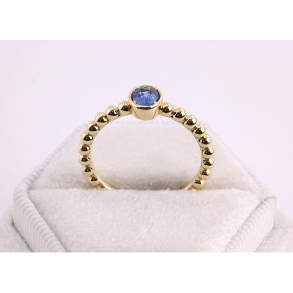 14K Yellow Gold Oval Sapphire Bezel Ring Image 3 Puckett's Fine Jewelry Benton, KY