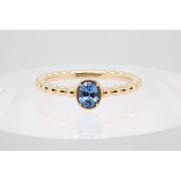 14K Yellow Gold Oval Sapphire Bezel Ring Puckett's Fine Jewelry Benton, KY