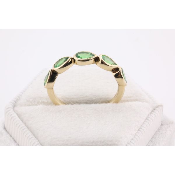 14K Yellow Gold Tsavorite Garnet Band Image 3 Puckett's Fine Jewelry Benton, KY