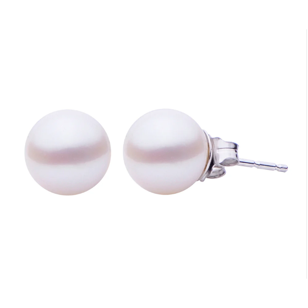 14KW 8mm Freshwater Stud Earrings, AA Puckett's Fine Jewelry Benton, KY