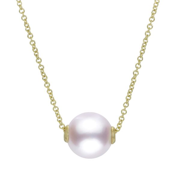 14K Yellow Gold Akoya Imperial Pearl Solitaire Necklace Puckett's Fine Jewelry Benton, KY