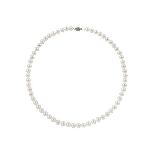 14KY 18" 7-7.5MM AA Freshwater Pearl Necklace Puckett's Fine Jewelry Benton, KY