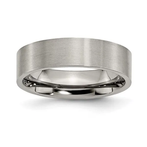 Titanium Flat 6mm Brushed Men's Band - Size 10 Puckett's Fine Jewelry Benton, KY
