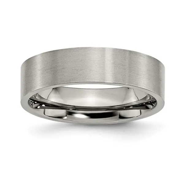 Titanium Flat 6mm Brushed Men's Band - Size 10 Puckett's Fine Jewelry Benton, KY