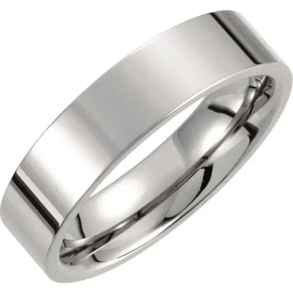 Titanium 6MM Polished Flat Men's Band - Size 10 Puckett's Fine Jewelry Benton, KY