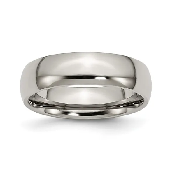 Mens Titanium Polished 6mm Half Round Band - Size 11 Puckett's Fine Jewelry Benton, KY