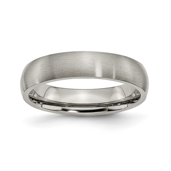 Mens Titanium Brushed 5mm Half Round Band, Size 11 Puckett's Fine Jewelry Benton, KY