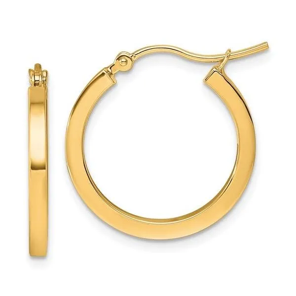 Leslie's 10K 2MM Square Tube Hoop Earrings Puckett's Fine Jewelry Benton, KY