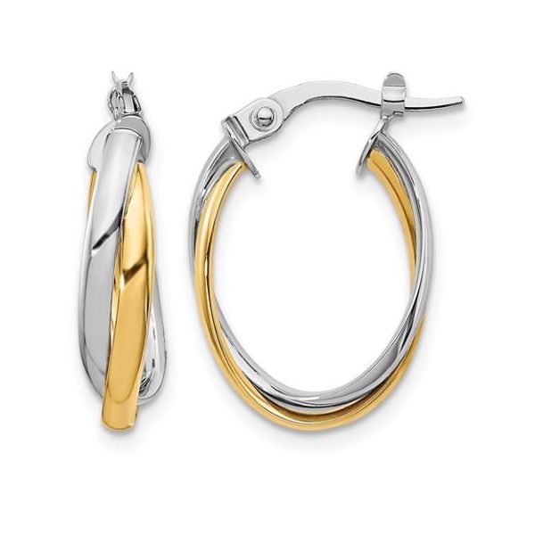 10KWY Polished Hoop Earrings Puckett's Fine Jewelry Benton, KY