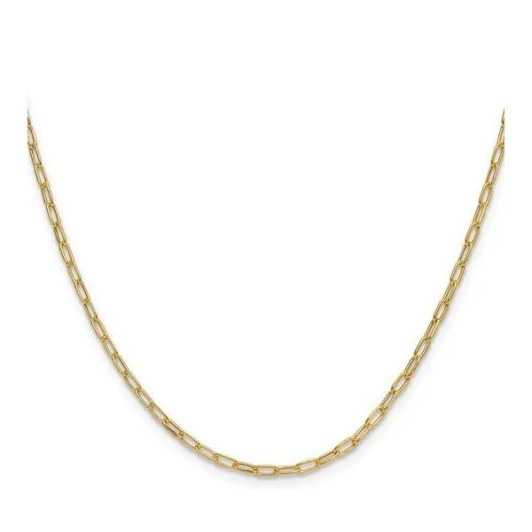 Leslie's 14K 2.2mm Semi-Solid Beveled D/C Paperclip Chain, 18" Puckett's Fine Jewelry Benton, KY