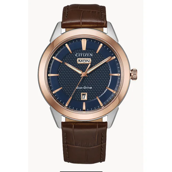 Citizen men's leather strap watch online