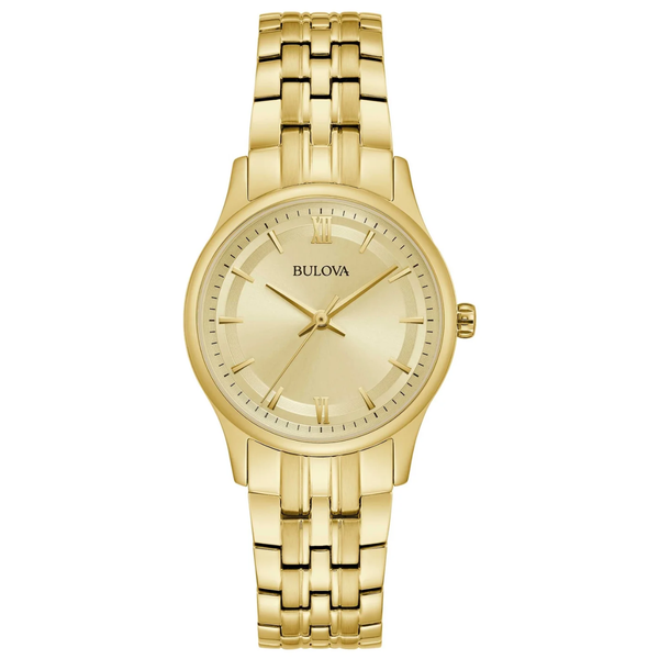 Ladies Bulova Classic Gold Toned Watch Champagne Dial Puckett's Fine Jewelry Benton, KY