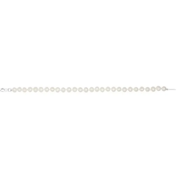 Children's Sterling Silver Cultured Pearl Bracelet, 6.25" Puckett's Fine Jewelry Benton, KY