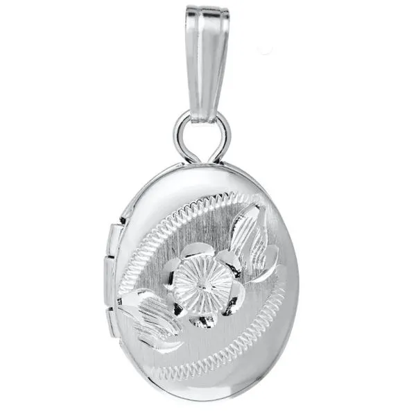 Children's Sterling Silver Locket With Small Necklace Puckett's Fine Jewelry Benton, KY