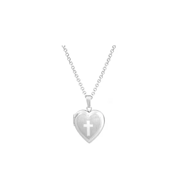 Sterling Heart Locket with Cross Puckett's Fine Jewelry Benton, KY