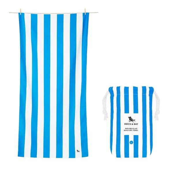 Dock and Bay Quick Towel - Striped-Bondi Blue (Large) Puckett's Fine Jewelry Benton, KY