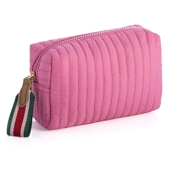 Pink Ezra Small Boxy Cosmetic Pouch Puckett's Fine Jewelry Benton, KY