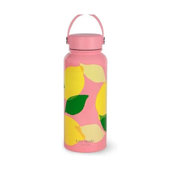 Kate Spade Stainless Steel Water Bottle, Lemon Toss Puckett's Fine Jewelry Benton, KY