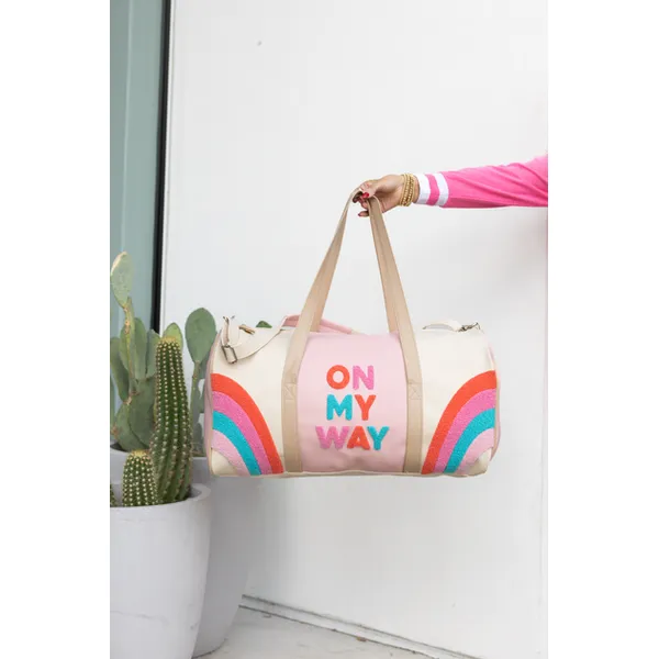 Cream Jadelyn Brooke Duffle Bag - On My Way Puckett's Fine Jewelry Benton, KY