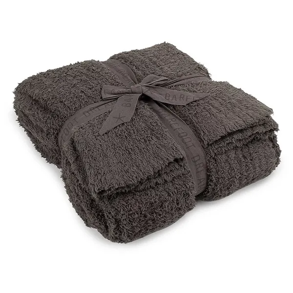 BAREFOOT DREAMS RIBBED THROW--CHARCOAL Puckett's Fine Jewelry Benton, KY