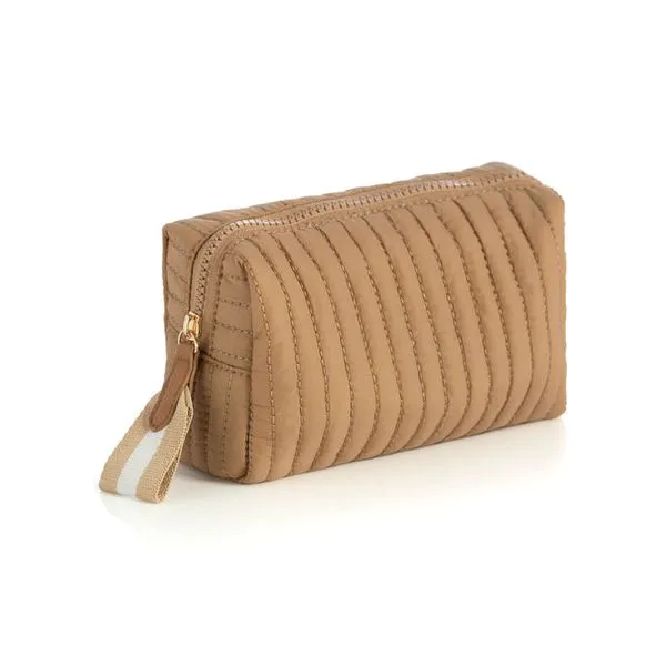Shiraleah Ezra Small Boxy Cosmetic Pouch - Tan Puckett's Fine Jewelry Benton, KY