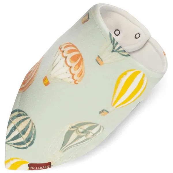 Milk Barn Organic Kerchief Bib - Vintage Balloons Puckett's Fine Jewelry Benton, KY