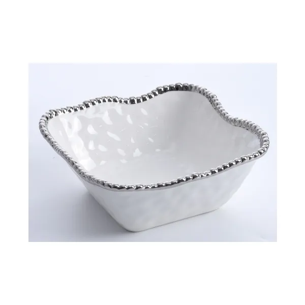 Pampa Bay Medium Square Salad Bowl (White) Puckett's Fine Jewelry Benton, KY