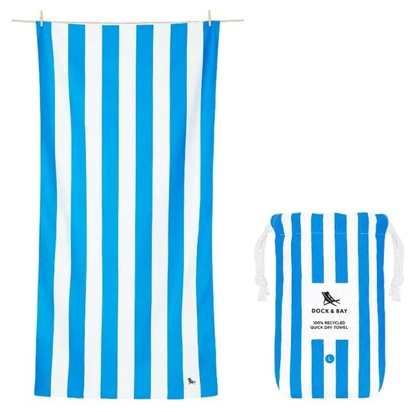 Dock and Back Beach Towel - Cabana - XL - Bondi Blue Puckett's Fine Jewelry Benton, KY