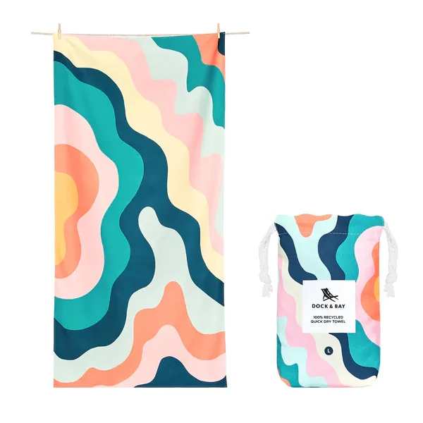 Dock and Bay Quick Dry Towel - Stripes Go Wild - Get Wavy - L Puckett's Fine Jewelry Benton, KY