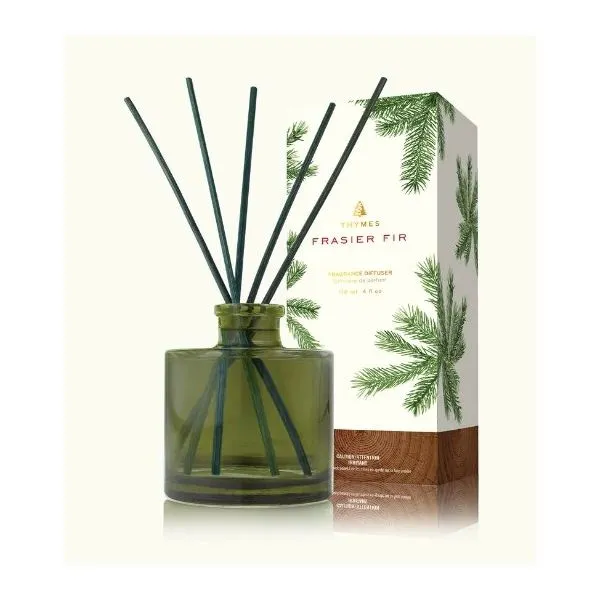 Thymes Frasier Fir Petite Reed Diffuser Green Puckett's Fine Jewelry Benton, KY