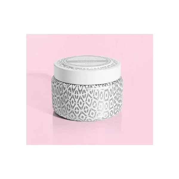 Capri Blue Volcano White Printed Travel Tin Puckett's Fine Jewelry Benton, KY
