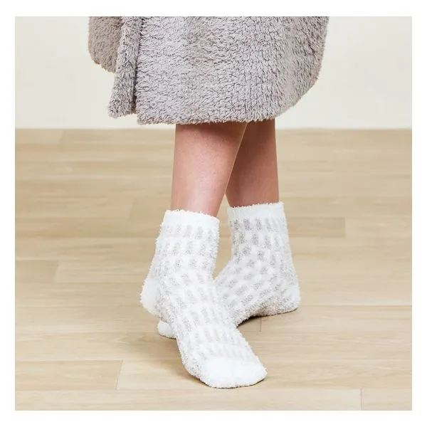 Barefoot Dreams Cozy Stripe Geo Tennis Sock- Pearl Multi Puckett's Fine Jewelry Benton, KY
