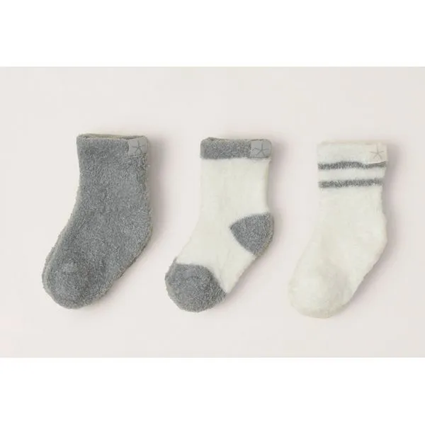 BAREFOOT DREAMS CCL INFANT 3 PACK OF SOCKS (SET) - MOONBEAM/PEARL Puckett's Fine Jewelry Benton, KY