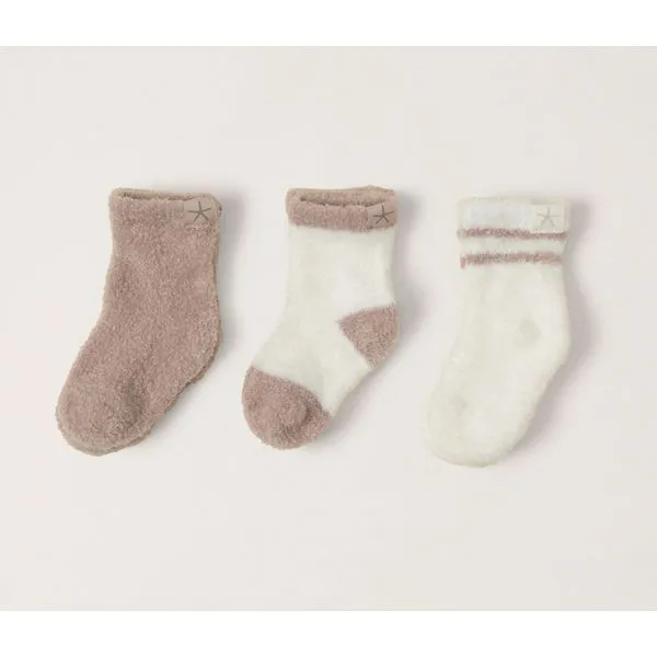 BAREFOOT DREAMS CCL INFANT 3 PACK OF SOCKS (SET) - FADED ROSE/PEARL Puckett's Fine Jewelry Benton, KY