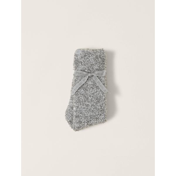 Barefoot Dreams Cozychic Heathered Socks, Moonbeam/White, Small - Medium Puckett's Fine Jewelry Benton, KY