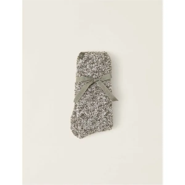 Barefoot Dreams Cozychic Heathered Socks, Olive Branch/White, Small - Medium Puckett's Fine Jewelry Benton, KY