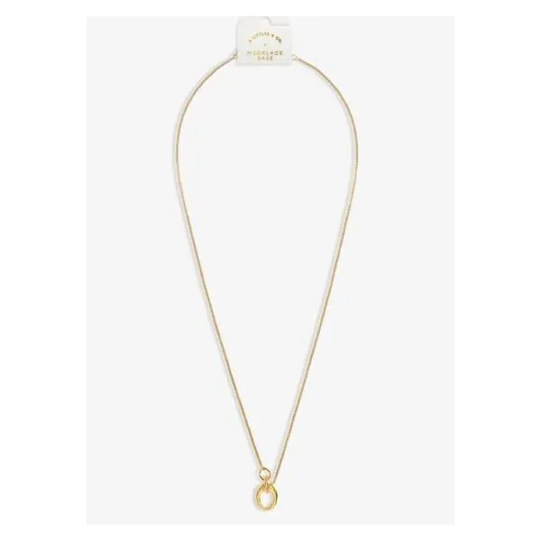 Charm Bar Chunky Cable Chain - 5 Charm Clasps- PVD Gold Coated, 15.75" Puckett's Fine Jewelry Benton, KY